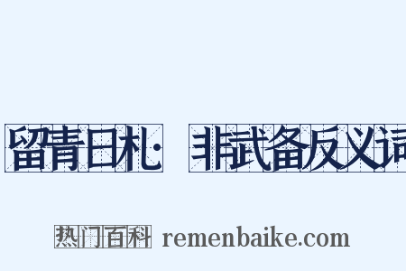 留青日札·非武备反义词是什么意思的图片